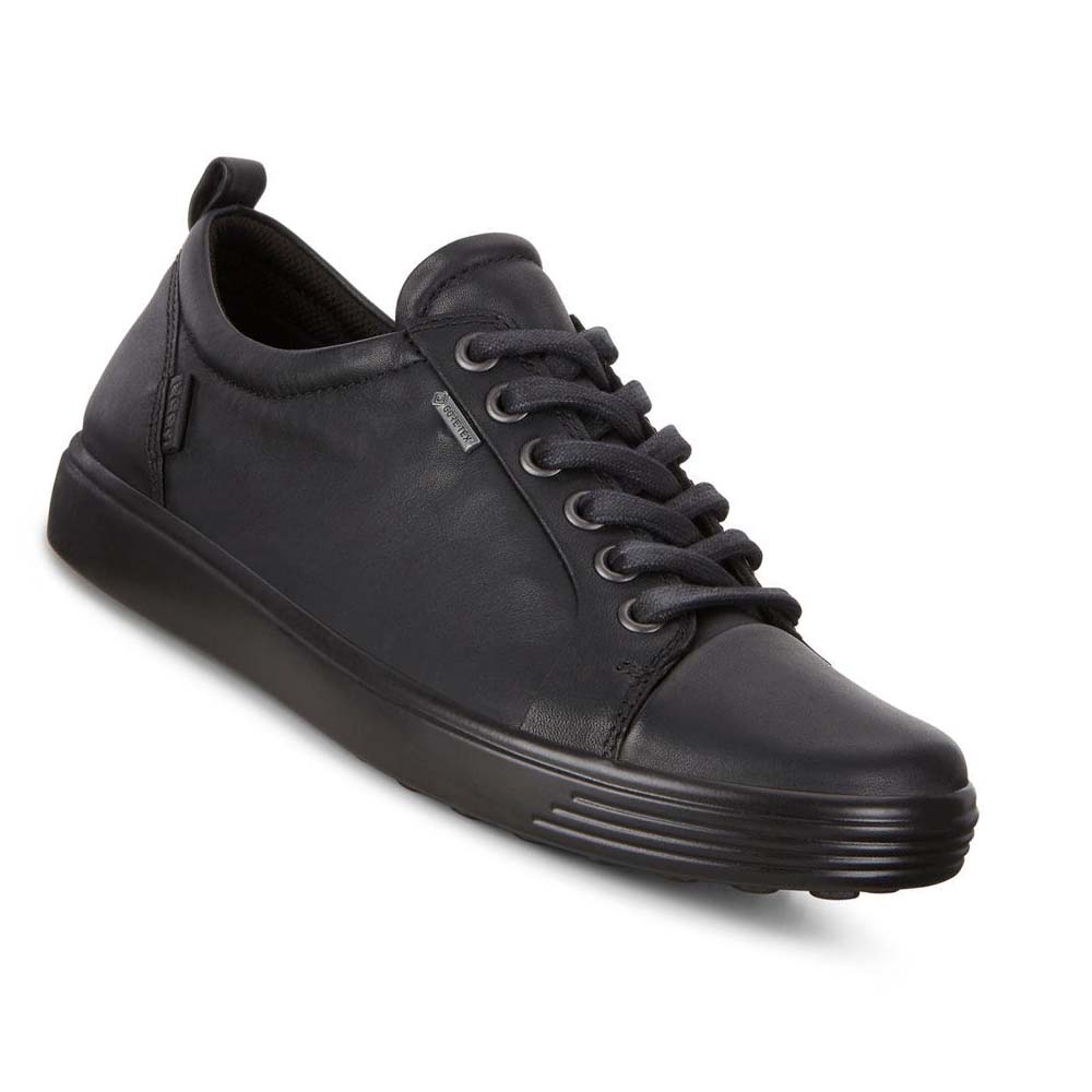 Women's Ecco Soft 7 Gtx Sneakers Black | Canada 235SGL